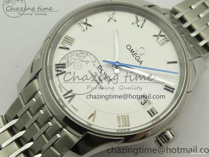 0510 De Ville Hour Vision 41mm SS VSF 1:1 Best Edition White Dial on SS Bracelet A8500 Super Clone Casual 7946
